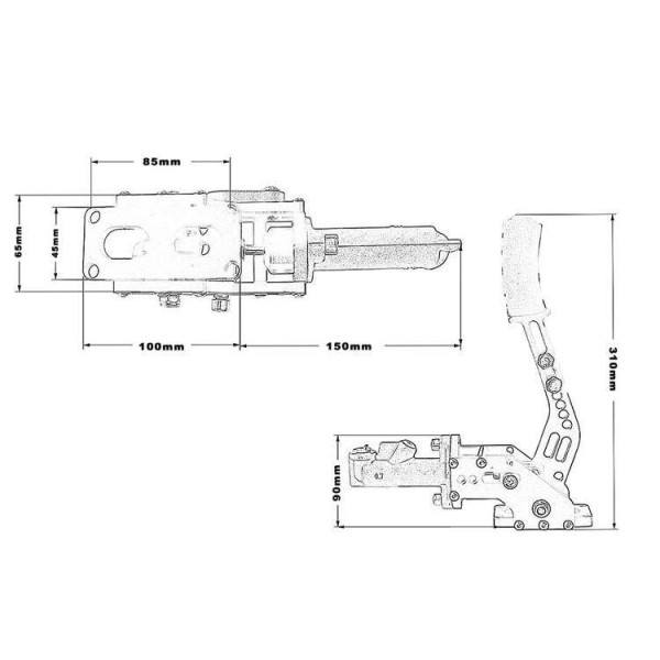 Hydraulic Hand Brake B01 Purple - Precision Control & Style