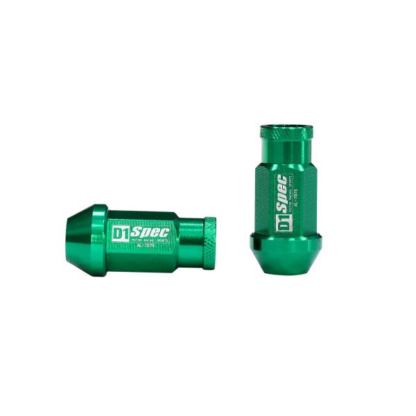 D1Spec Replica Race M12x1.25 Green Wheel Lug Nuts