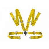 4-Point Racing Seat Belts - Yellow Safety Harness Set