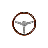 380mm Wooden Steering Wheel - Classic Car Upgrade