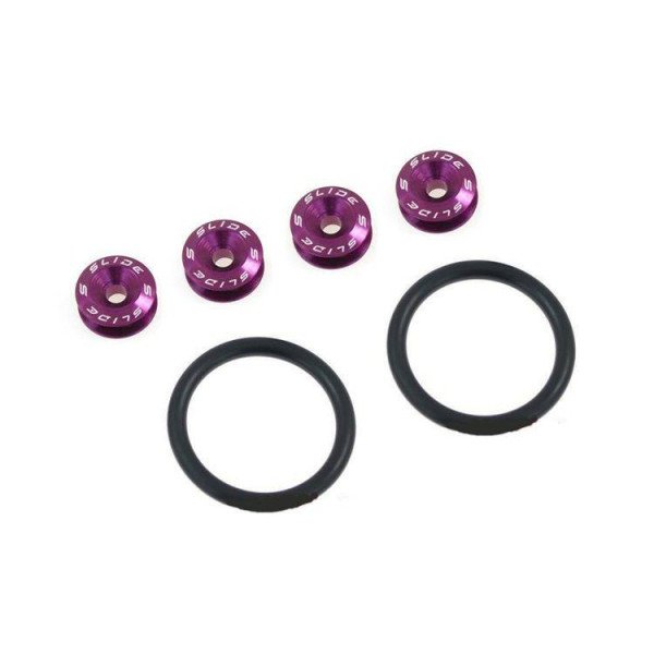 Quick Release Purple Bumper Trunk Fasteners - SLIDE Design