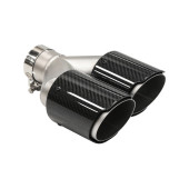 Exhaust Tip 89mmx2 enter 57mm Right Carbon Gloss