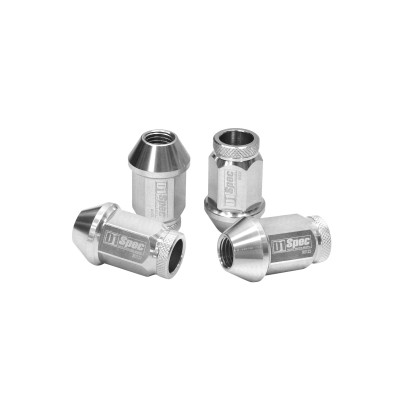 D1Spec Aluminum Lug Nuts 12x1.25 - Silver Forged Finish