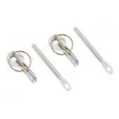 SLIDE Silver Hood Pins for Secure Automotive Styling