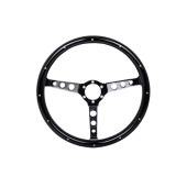 Steering wheel 380mm Wood Silver