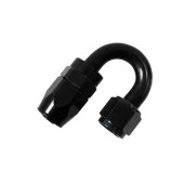 Reusable swivel hose end 180deg AN16 black