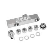 2-in-1 Silver Fuel Pump Manifold for Efficient Performance