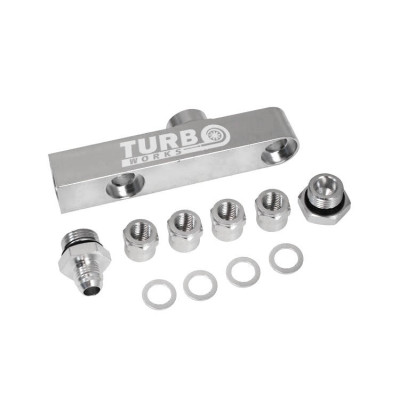 2-in-1 Silver Fuel Pump Manifold for Efficient Performance