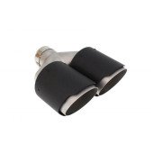 Dual 114mm Carbon Exhaust Tips for 76mm Pipes - Stylish Upgrade