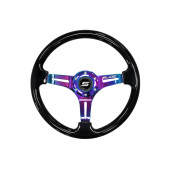 Steering wheel SLIDE 350mm offset:30mm NeoChrome Wood Black