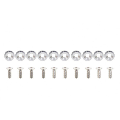JDM Silver Decorative Screws M6x1.0 15mm - Stylish Fasteners