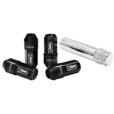 D1Spec Heptagon 2-in-1 Forged Wheel Lug Nuts 12x1.5 Black