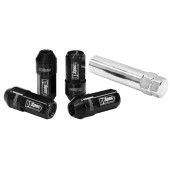D1Spec Heptagon 2-in-1 Forged Wheel Lug Nuts 12x1.25 Black