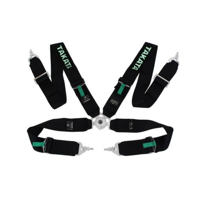 4-Point Black Takata Replica Racing Seat Belt Harness