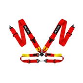 Racing Seat Belts Quick Slide V2 4P RED 3"