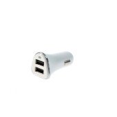 Dual USB Car Charger 12-24V 2.4A - White Type 1