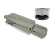 80x145mm Rear Muffler with 63.5mm Inlet - High Performance