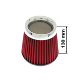 Simota Red Air Filter H:130mm DIA:60-77mm JAU-X02105-05
