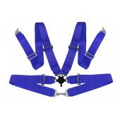 4-Point Blue Racing Seat Belts - Secure & Stylish Safety Gear