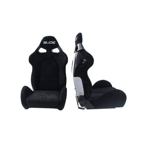 Cuga Black Suede Racing Seat Slide - Adjustable Comfort