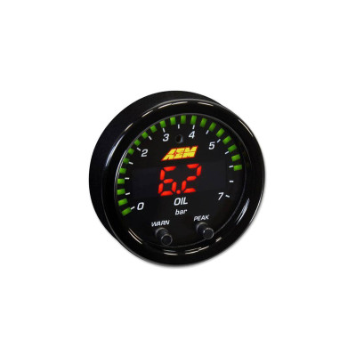 AEM X-Series 7BAR Oil-Fuel Pressure Gauge - Precision Performance