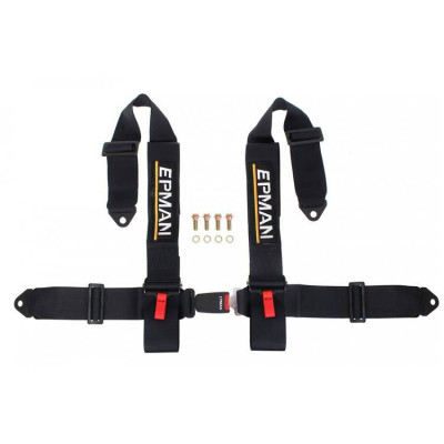Epman Black 4-Point Racing Seat Belts - Secure & Stylish