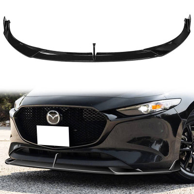 Mazda 3 IV BP Front Bumper Diffuser - Gloss Black Finish