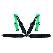 Quick Release 4-Point Racing Seat Belts Green-Black