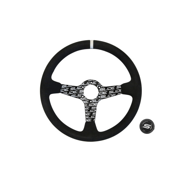 Steering wheel SLIDE 350mm offset:90mm Suede Hydrographics
