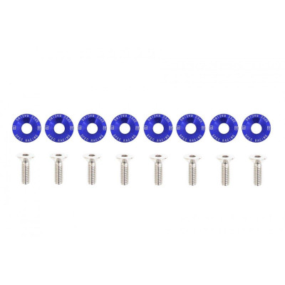 Blue Decorative M6x1.0 Screws 15mm D1 - Stylish Fasteners