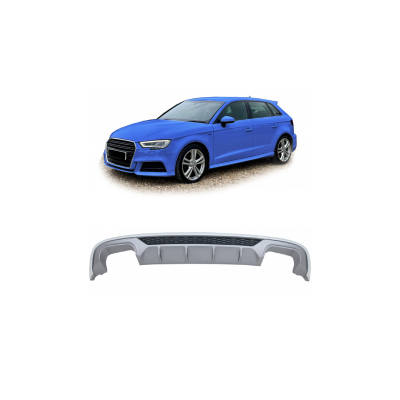 Rear Diffuser for Audi A3 8V Facelift - Enhanced Style