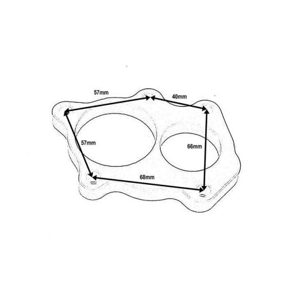 GT25R GT28R Turbo Adapter 5 Bolt Asymmetric Design