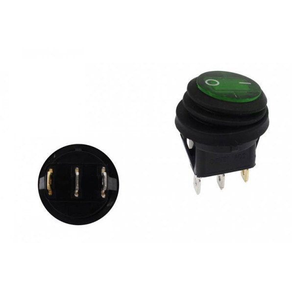 3-Pin Green ON-OFF Switch Round Button for Easy Control