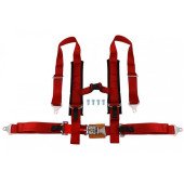 DTM 4-Point Racing Seat Belts - Red Safety Harness