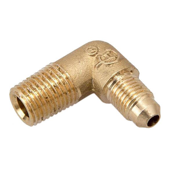 Brass 1/4 NPT to AN4 90-Degree Adapter Fitting