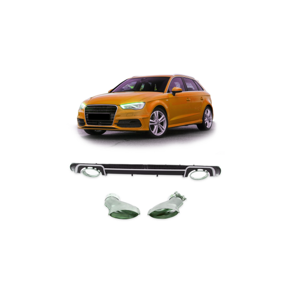 Performance Diffuser for Audi A3 8V with Exhaust Pipes