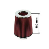 Simota Red Air Filter H:180mm DIA:60-77mm JAUWS-018A
