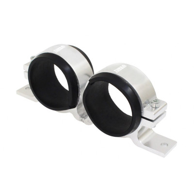 2x60mm Silver Fuel Pump Mounting Bracket - Durable & Reliable