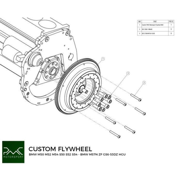 CNC Flywheel for BMW M60 M62 S62 to M57N GS6-53DZ Conversion