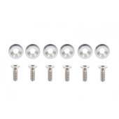 Silver M8x1.25 Decorative Screws 15mm D1 - Pack of 10