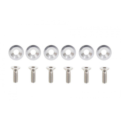 Silver M8x1.25 Decorative Screws 15mm D1 - Pack of 10