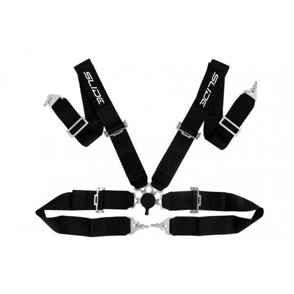 Quick Release 4-Point Racing Seat Belts - Black