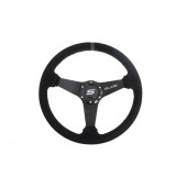 350mm Suede Grey Steering Wheel with 20mm Offset