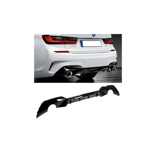 Gloss Black Sport Rear Spoiler Diffuser for BMW 3 Series G20/G21