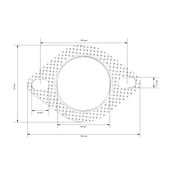 TurboWorks Exhaust gasket 60mm 2 bolt