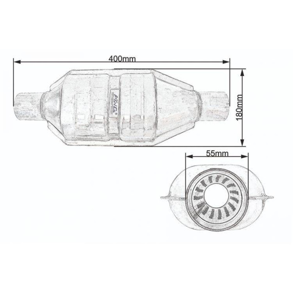 60 AWG Catalytic Converter Cover Resonator - Durable Protection