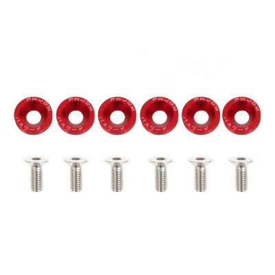 JDM Red Decorative Screws M8x1.25 15mm - Stylish Fasteners