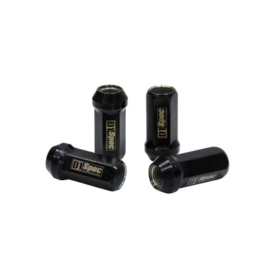 D1Spec Black Steel Forged Wheel Lug Nuts 12x1.25 - Durable Fit