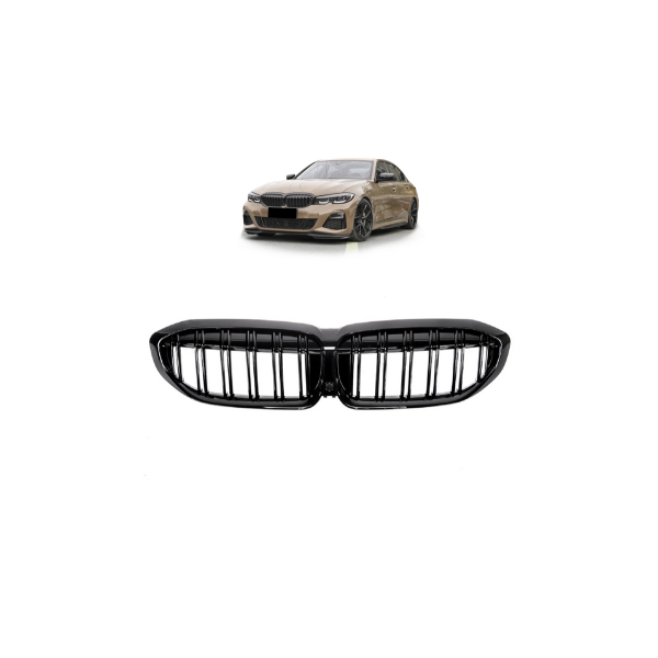Gloss Black Dual Line Sport Grille for BMW 3 Series G20/G21