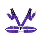 Quick Release 4-Point Racing Seat Belts - Purple